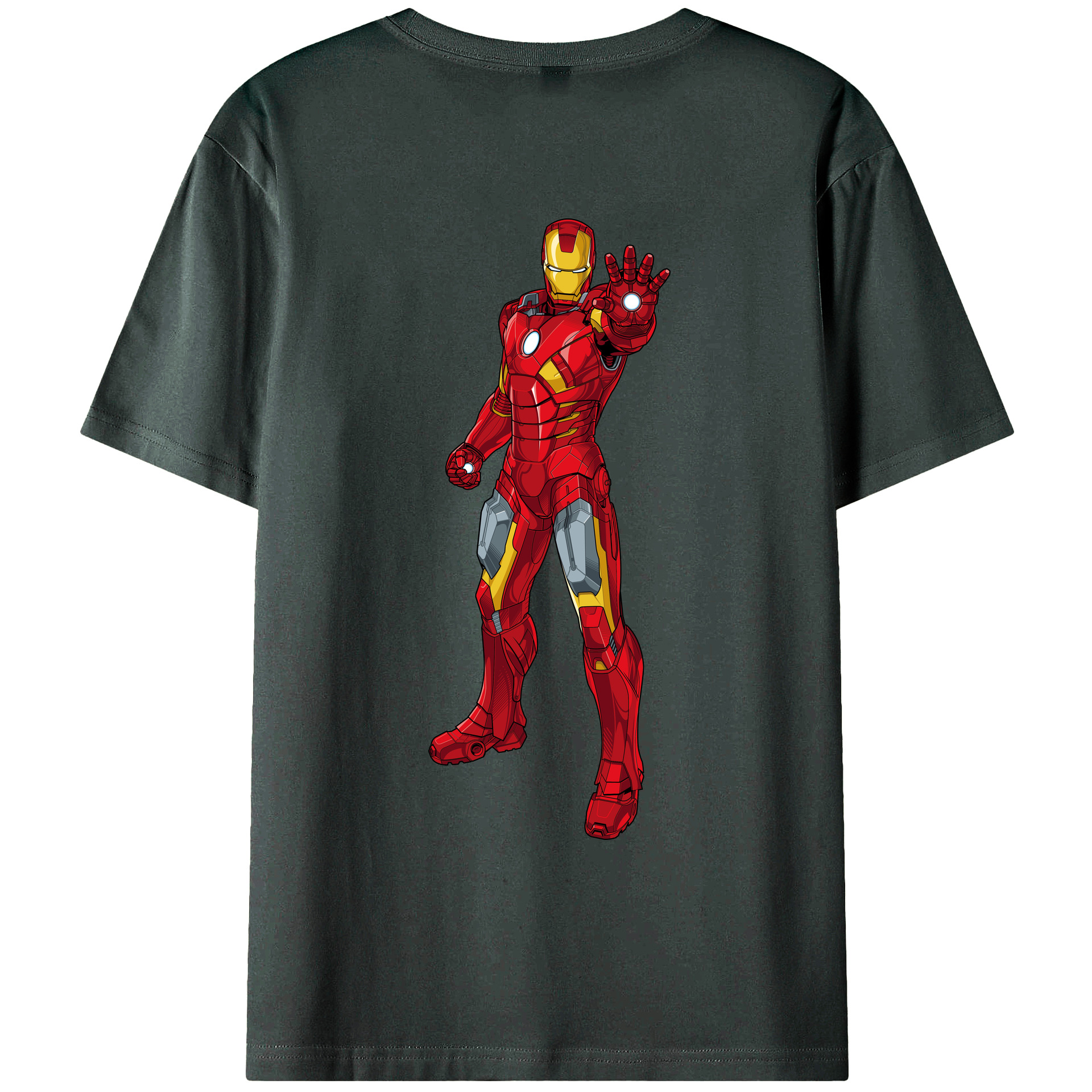 （画像用） アベンジャーズ The Avengers 綿100％ メンズ半袖Tシャツ（バックプリント） 通気性